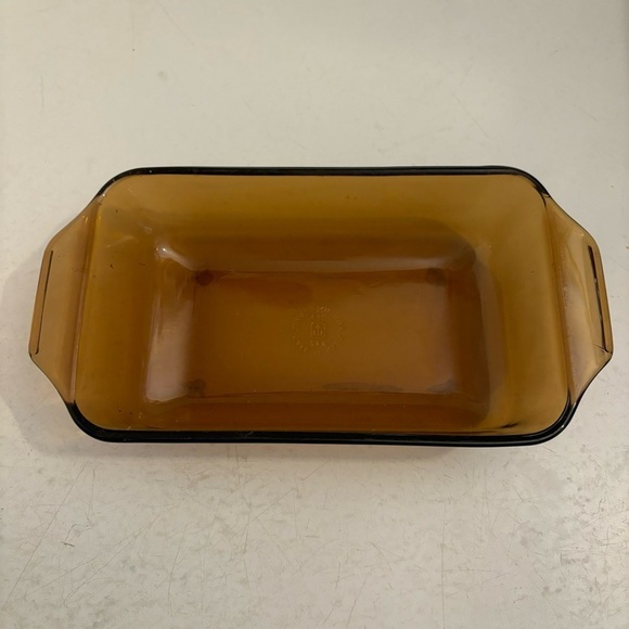 Vintage anchor hocking amber glass 9x5  casserole‎ dish 442 - Picture 6 of 12